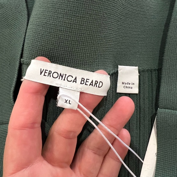 Veronica Beard Massaro Rib-Knit Pant - Size XL - NWT - forest green - Picture 3 of 10